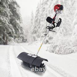 52CC Gas Power Handheld Sweeper Broom Driveway Turf Artificial Grass Snow Clean