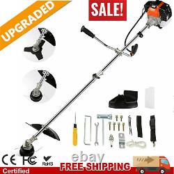 58cc 4-In-1 Straight Shaft-String Trimmer Gas Power Weed Eater Brush&Cutter US #