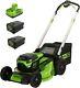 60v 21cordless Self-propelled Lawn Mower 4ah Batteries/dual Port Rapid Charger