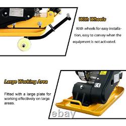 6.5HP Plate Compactor Rammer 196cc Gas Engine 5488 VPM 2500 LBS Compaction Force