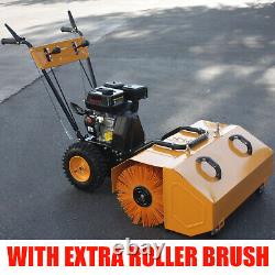 6.5HP Walk Behind Snow Lawn Turf Clean Sweeper with Dust Collector & EXTRA BRUSH