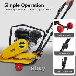 7HP Plate Compactor Rammer 212CC Gas Engine 4200lbs Compaction Force Jack Tamper
