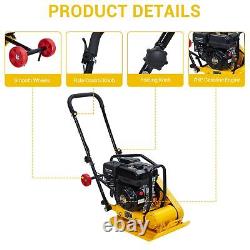 7HP Plate Compactor Rammer 212CC Gas Engine 4200lbs Compaction Force Rammer