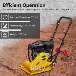 7HP Plate Compactor Rammer 22x16,212CC Vibratory Compaction Tamper 5600 VPM