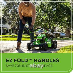 80V 21 Self-Propelled Lawn Mower with 4Ah & 2Ah Battery + Rapid Charger