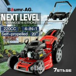 BAUMR-AG 20 Self-Propelled Lawn Mower 220cc 4-Stroke Petrol Push Lawnmower