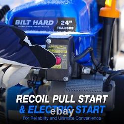BILT HARD Snow Blower Gas Powered, 24 Inch 2-Stage Self-Propelled 212cc Engine