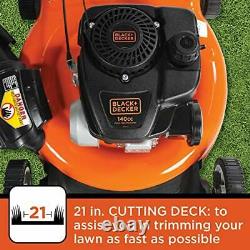 BLACK+DECKER 21 140cc 3-in-1 Gas Powered Self Propelled Push Mower