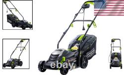 Eco-Friendly 14-Inch Electric Lawn Mower with 5 Cutting Heights Corded Power