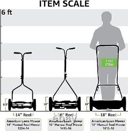 Eco-Friendly 18-Inch 5-Blade Reel Lawn Mower for Simple Yard Maintenance