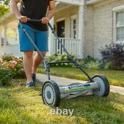 Eco-Friendly 18-Inch 5-Blade Reel Lawn Mower for Simple Yard Maintenance