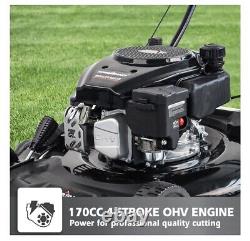 Efficiency of PowerSmart's 21-inch 2-in-1 Gas Powered Push Lawn Mower with 170cc