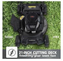 Efficiency of PowerSmart's 21-inch 2-in-1 Gas Powered Push Lawn Mower with 170cc
