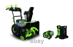 Ego Power+ Snow Blower 24In Self-Propelled 2 Stage With Two 7.5 Ah Batteries