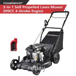 Gas Lawn Mowers, 3-In-1 Gas Powered Self Propelled Lawn Mower for Lawn 21 Inch