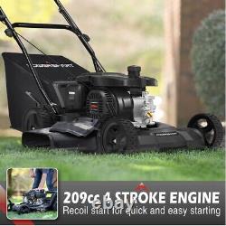 Gas-Powered Push Lawn Mower 21 3-in-1 209cc Engine by Power Smart Black/Red