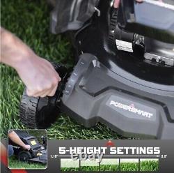 Gas-Powered Push Lawn Mower 21 3-in-1 209cc Engine by Power Smart Black/Red