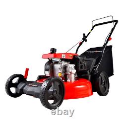Gas Powered Self Propelled Lawn Mower With 3 in 1 Cutting System