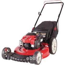 Gas Push Lawn Mower 21 in. Foldable Handle Adjustable Cutting Height High Wheel