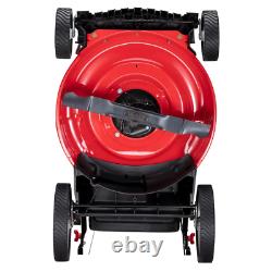 Gas Push Lawn Mower 21 in. Foldable Handle Adjustable Cutting Height High Wheel