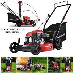 Gas Push Lawn Mower Gas Powered Push Lawn Mower Cutting Machine Yard Garden Gras