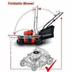 Gas Push Lawn Mower Gas Powered Push Lawn Mower Cutting Machine Yard Garden Gras