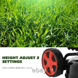 Gas Self Propelled Lawn Mower 20-in Mowing Deck 161cc Engine Adjustable Height