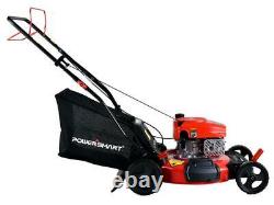 Gas Self Propelled Lawn Mower 21-in Mowing Deck 170cc Engine Adjustable Height