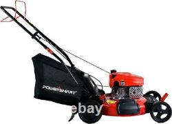 Gas Self Propelled Lawn Mower 21-in Mowing Deck 170cc Engine Adjustable Height