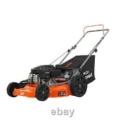 Gas Walk Behind Push Lawn Mower 170cc with High Rear Wheels