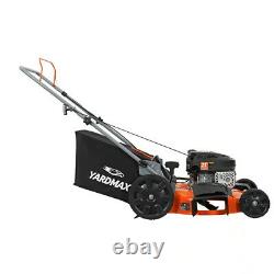 Gas Walk Behind Push Lawn Mower 170cc with High Rear Wheels