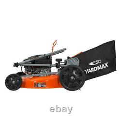 Gas Walk Behind Push Lawn Mower 170cc with High Rear Wheels