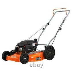 Gas Walk Behind Push Lawn Mower 21 In. 170cc 2-in-1 With High Rear Wheels Outdoor