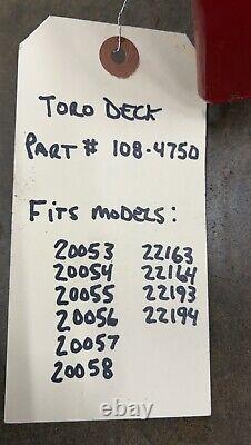 Genuine OEM Toro Cast Deck Housing 108-4750