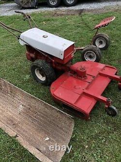 Gravely Walk Behind Lawn Mower Tractor WithDeck Blade & Velky Sulky Rider