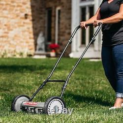 Great States 815-18 18-Inch 5-Blade Push Reel Lawn 18-Inch, 5-Blade, Gray