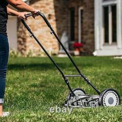 Great States 815-18 18-Inch 5-Blade Push Reel Lawn 18-Inch, 5-Blade, Gray