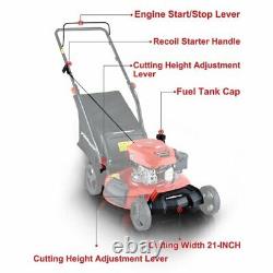 HOT PowerSmart DB2194PR 21 3-in-1 Gas Push Lawn Mower 170cc with Steel Deck