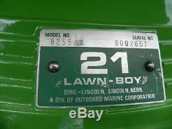 Lawn Boy, vintage, antique, 1977 model 8235, 2 cycle, self propelled