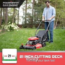 Lawn Mower Gas Powered withBag 21 with 209CC 4-Stroke Engine 3 in 1 (1.18-3.0H)