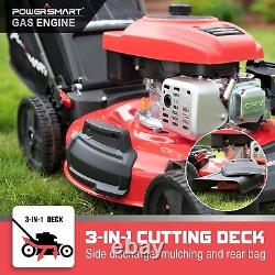 Lawn Mower Gas Powered withBag 21 with 209CC 4-Stroke Engine 3 in 1 (1.18-3.0H)