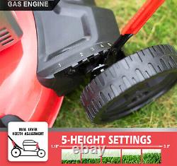 Lawn mower self-propelled 21 gas driven 3 into 1 09cc 4 stroke engine oil