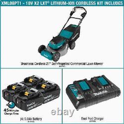 Makita XML08PT1 18V X2 36 LXT 21 Self Propelled Lawn Mower with 4 Batteries