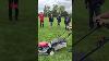 Milwaukee M18 Fuel 21 Self Propelled Dual Battery Lawn Mower Racing Against Honda