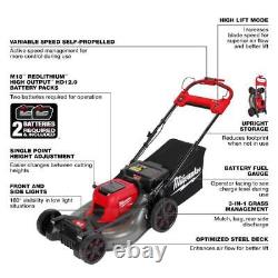 Milwaukee Rear-wheel Drive Self-Propelled Mower 7-position with Battery+Charger