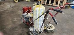 Motorized Commercial Walk Behind Paint Striper Parts Or Repair. Bent Axle