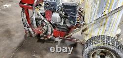 Motorized Commercial Walk Behind Paint Striper Parts Or Repair. Bent Axle