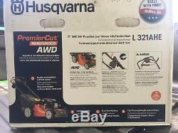 NIB Husqvarna Electric Start Self-propelled Push Lawn Mower L321AHE