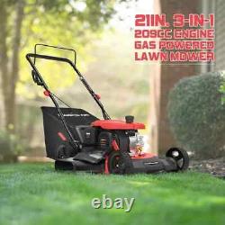 New Power Smart 21-inch 3-in-1 Gas Powered Push Lawn Mower, PSM2521PH