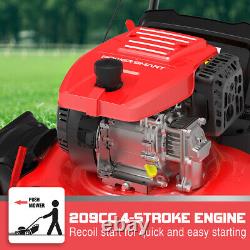 OUYESSIR 3-in-1 Walk-Behind Lawn Mower 209CC engine 21 Gas RWD Lawn Mower